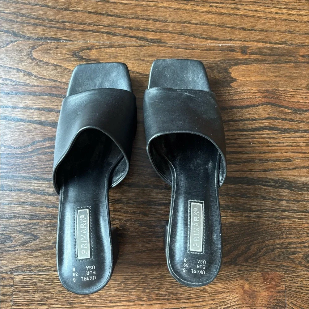 Primark Women's Black Slide Sandals with heels | 8 - Picture 1 of 5